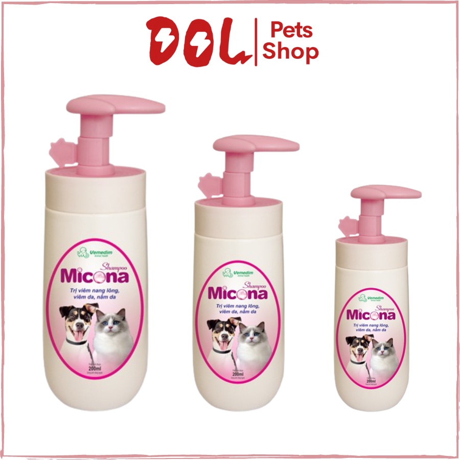 Sữa tắm diệt nấm toàn thân cho chó mèo Micona Shampoo 200ml