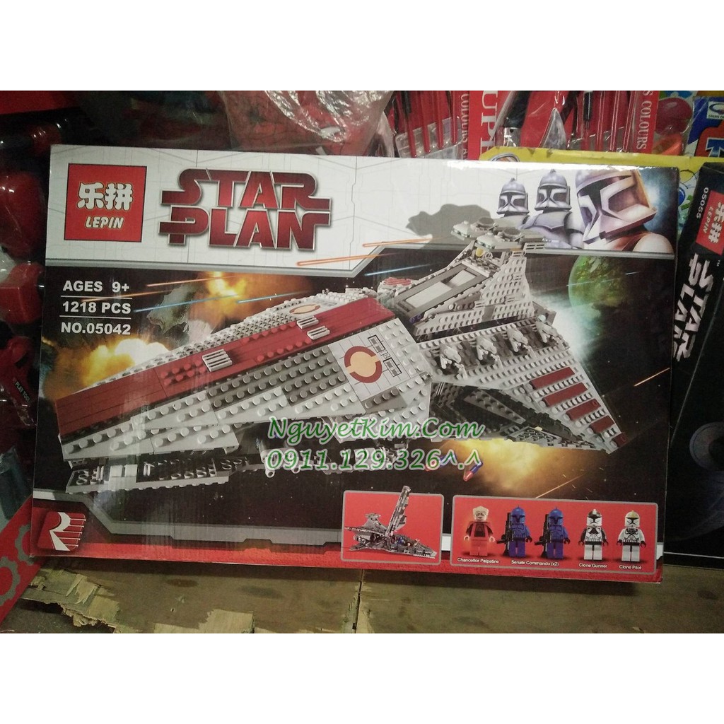 Lego Star Wars Lắp Ráp Xếp Hình Mô Hình Phi Thuyền Khổng Lồ Venator - 1200 khối LEPIN05042