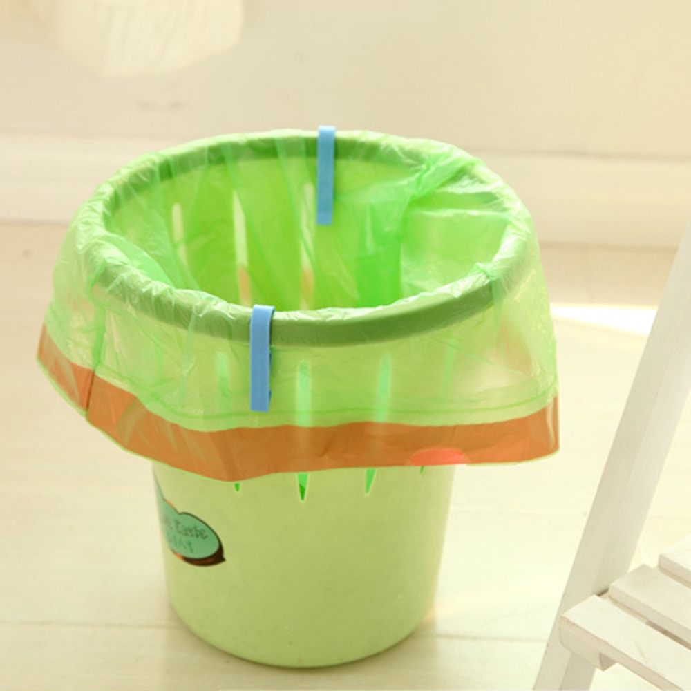 Set 2 Kẹp Giữ Túi Rác Chống Trượt Cho Thùng Rác Tiện Dụng Cho Hộ Gia Đình