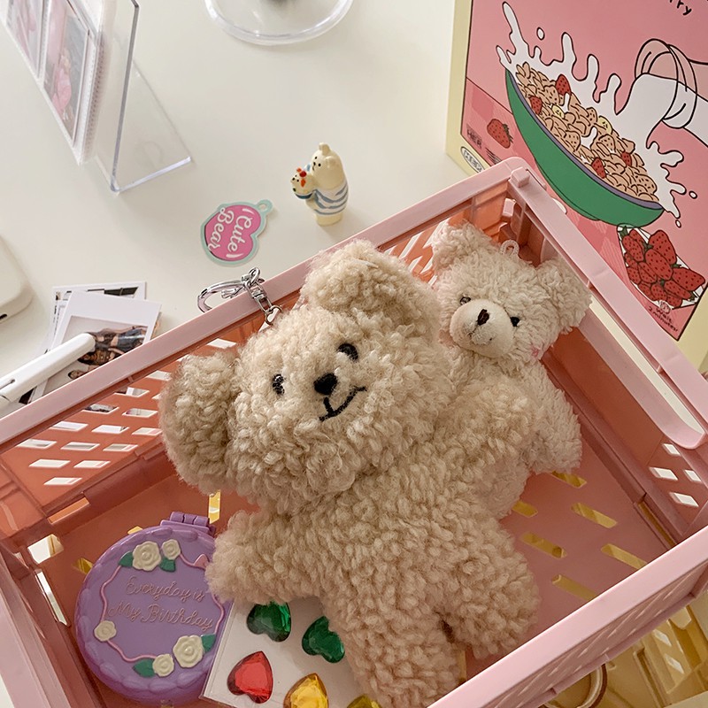 Móc khoá gấu bông gắn balo treo túi ulzzang phụ kiện trang trí chụp ảnh đạo cụ đồ decor chụp ảnh sản phẩm quay tiktok