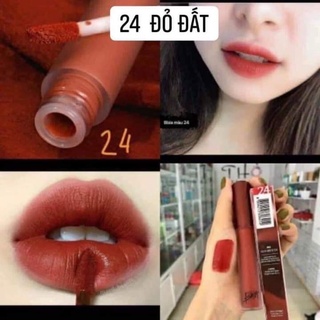 Son Kem Lì Bbia Màu 24 Trendy Note Đỏ Hồng Đất Bbia Last Velvet Lip Tint 5g [CHÍNH HÃNG]