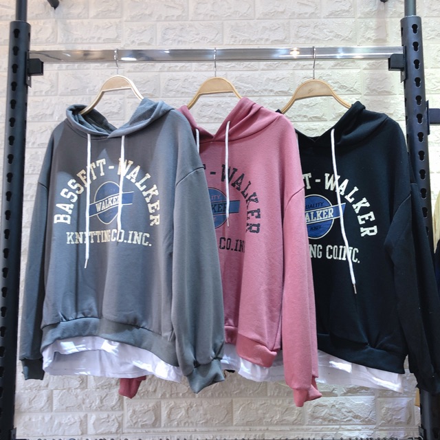 Áo nỉ mũ chữ ( 3 màu)