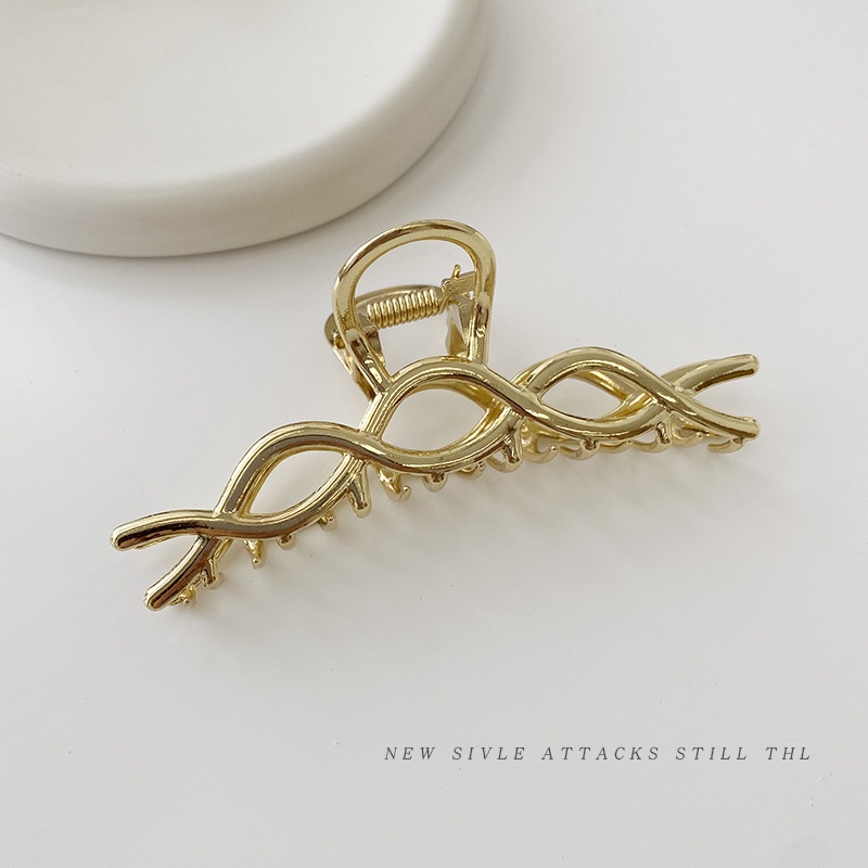 Kẹp tóc bằng kim loại nhám phong cách Hàn Quốc thiết kế thời trang cho nữ