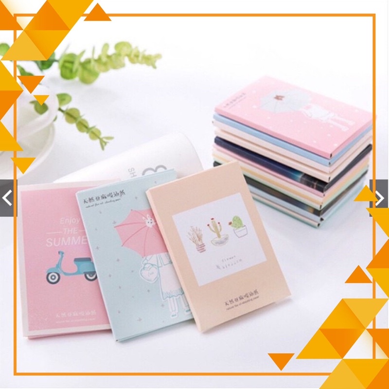 50 tờ giấy thấm dầu nội địa trung, nhỏ gọn, thấm dầu nhanh ( mẫu ngẫu nhiên)