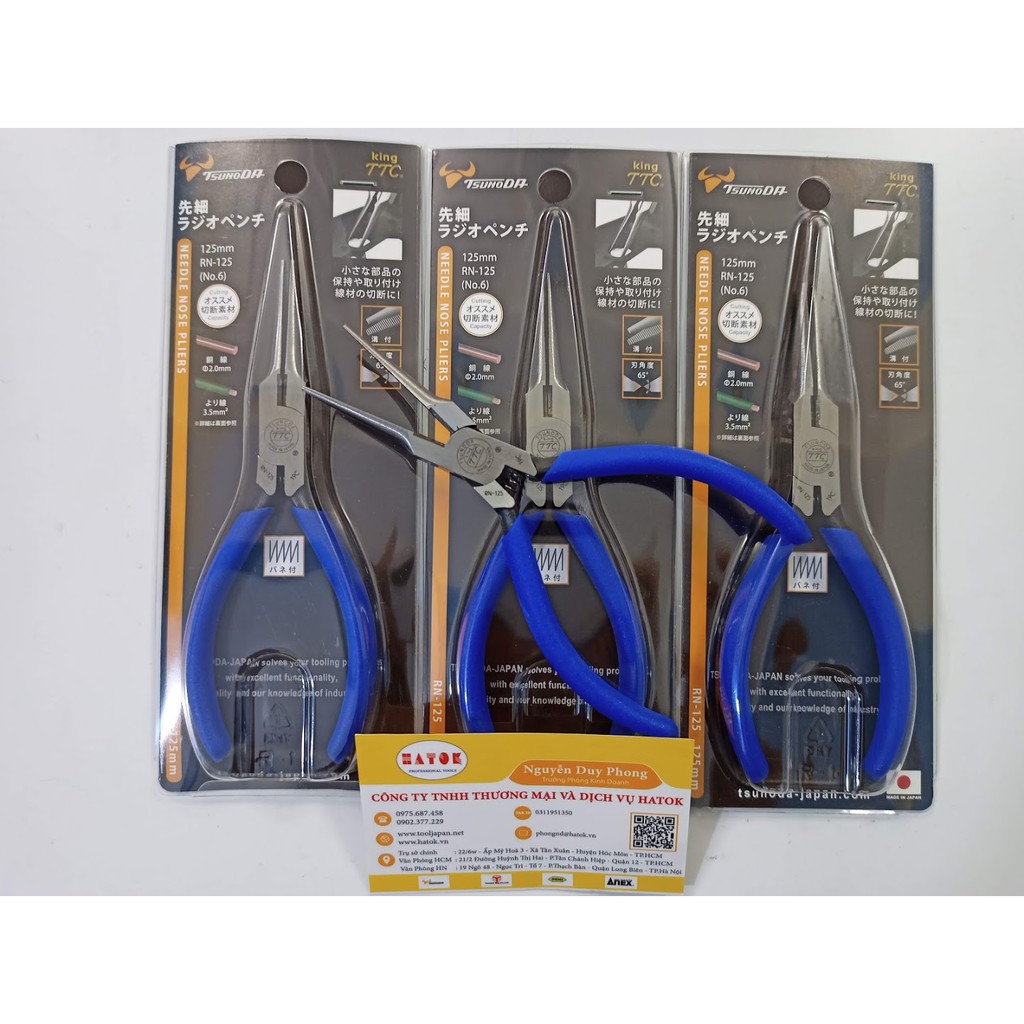 Kìm mũi nhọn dài Tsunoda RN-125