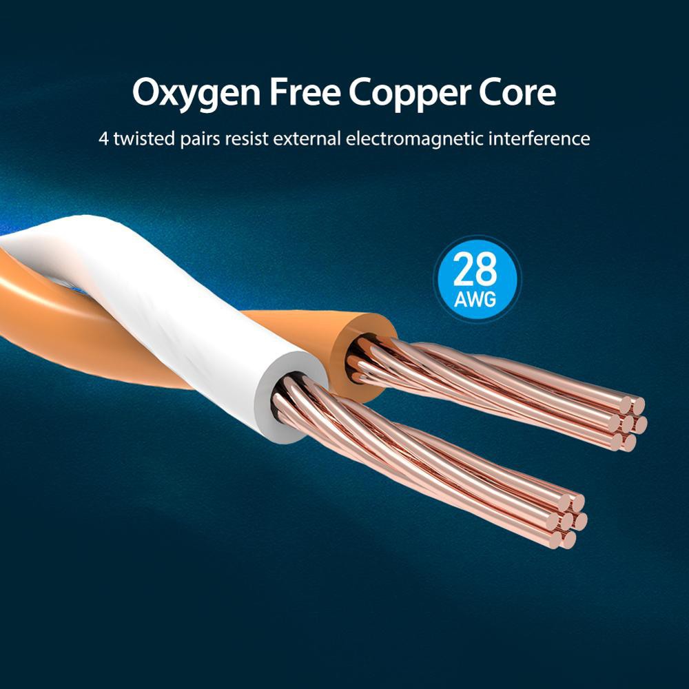 Dây cáp mạng Cat8 Ethernet Cable RJ45, dẹt, tốc độ cao 2000Mhz 40Gbps Vention, dài 1m đến 5m IKCB Hàng Chính Hãng