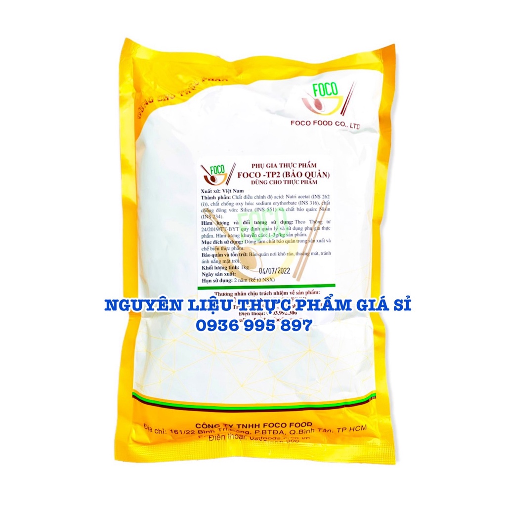 Chất bảo quản tự nhiên TP2 dùng trong chế biến thịt, chả lụa, xúc xích, nem chua, lạp xưởng