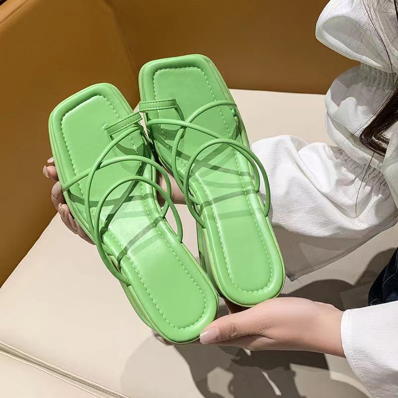 Dép sandal ATIKOTA cao gót chống trượt thoải mái thời trang mùa hè dễ phối đồ tùy chọn màu sắc