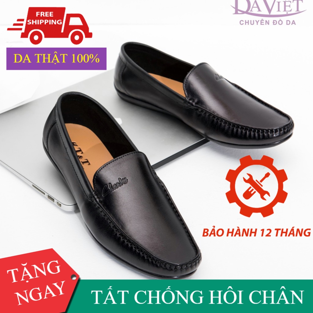 GIÀY LƯỜI NAM DA BÒ CAO CẤP DA VIỆT 3522 (MÀU NÂU, MÀU ĐEN)