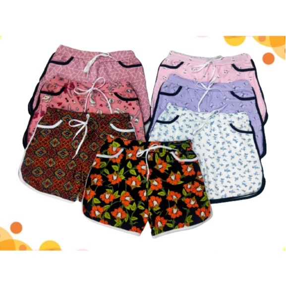 Quần đùi nữ họa tiết bông nhiều mẫu đẹp lựa chọn, quần dây rút vãi thun cotton 4 chiều co giãn thoáng và thấm hút mồ hôi