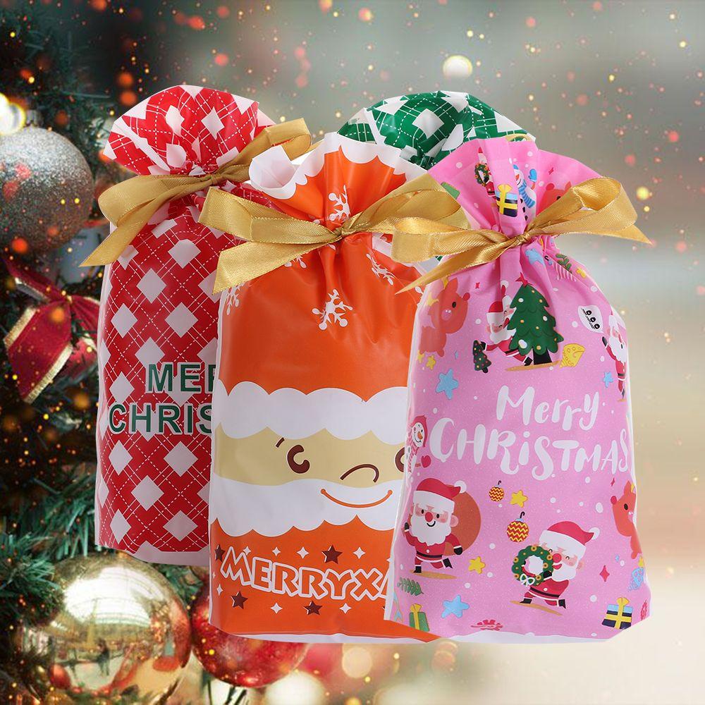 CHOOKEY Bộ 10 Túi Đựng Kẹo Giáng Sinh Dễ Thương