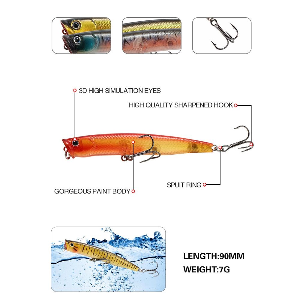 Mồi Câu Cá Nhân Tạo 90mm 7g Nhiều Màu Sắc