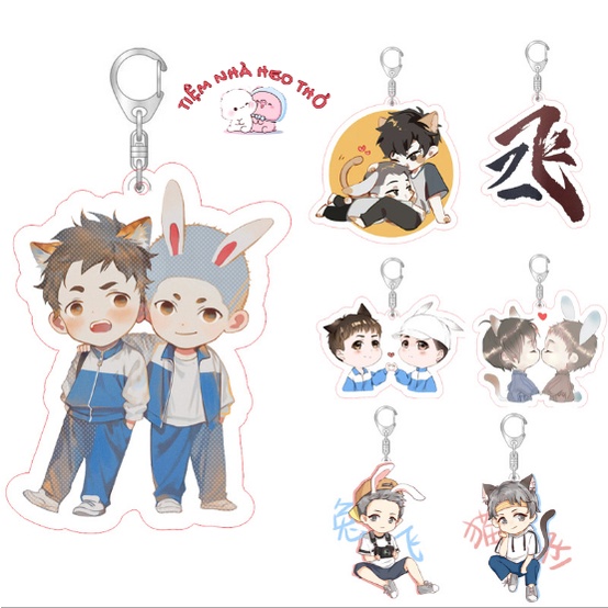 Móc Khoá Mica Acrylic Ngang Tàng Tưởng Thừa Cố Phi