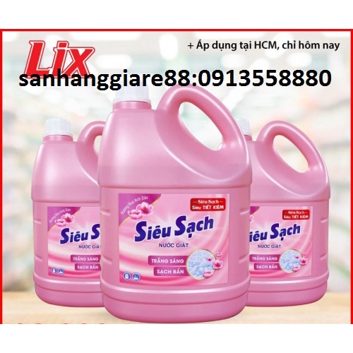 Nước giặt Lix hương Hoa Anh Đào 3.5kg - Siêu sạch Quần Áo