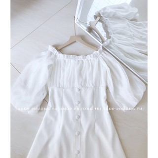 Váy trắng trễ vai siêu hot