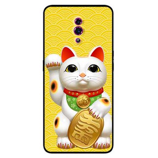 Ốp lưng oppo reno - mèo may mắn nền vàng 2