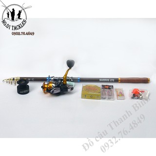 Combo bộ cần câu máy đứng cao cấp số 1