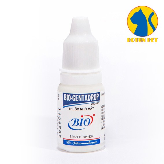 Chai Nhỏ Mắt Bio-Gentadrop 10ml Cho Chó Mèo RT