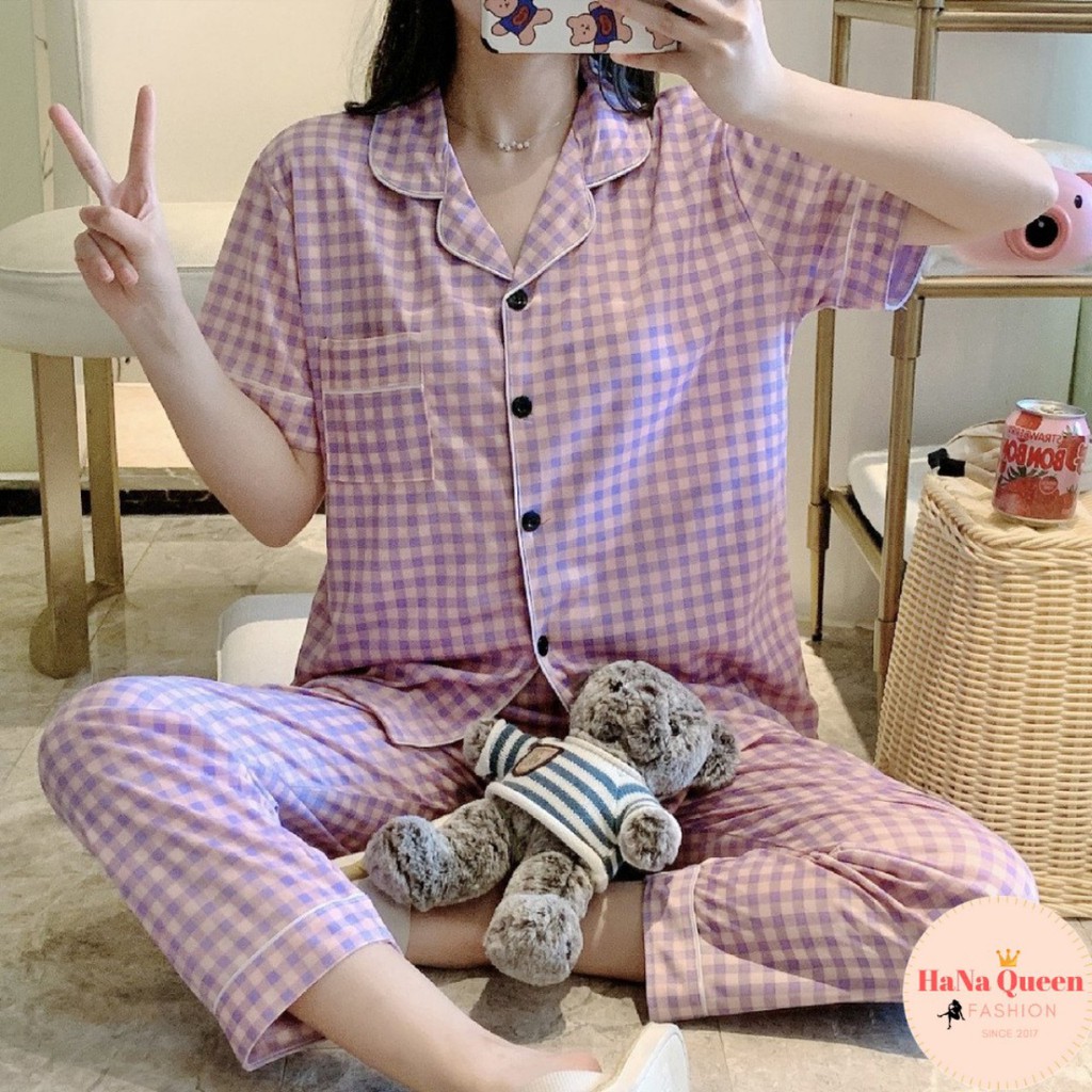 [Sẵn Hàng] Bộ đồ ngủ Pijama ngắn tay quần dài mẫu mới HOT nhất mùa thu | BigBuy360 - bigbuy360.vn