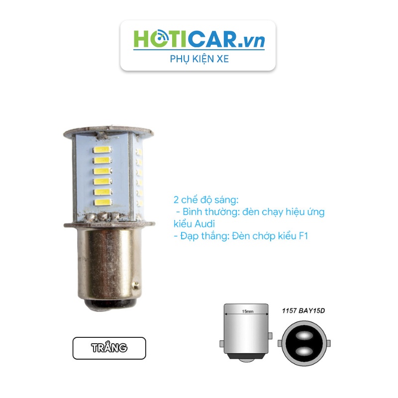 Đèn hậu LED chạy hiệu ứng nháy Audi và chớp F1 chân 1157 1154014-30