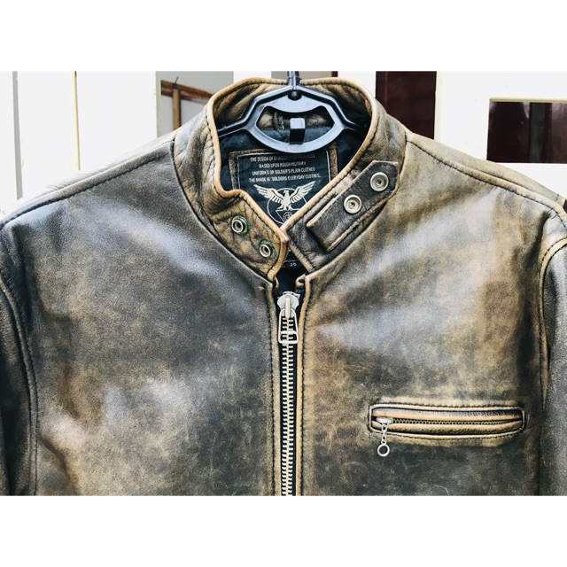 Áo da bò mài cafe racer