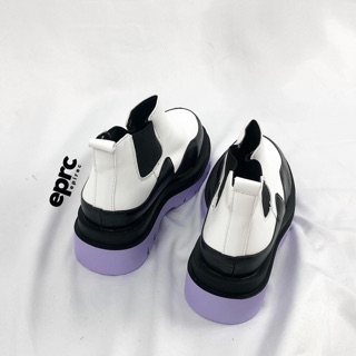 Boots giày da ulzzang đế độn thời trang