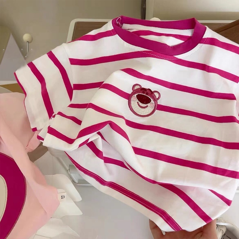 Áo Thun Lotso Pringting Phong Cách Hàn Quốc Cho Bé Gái 0-6 Tuổi