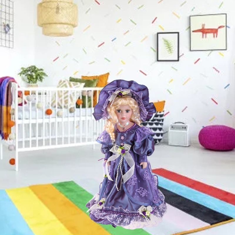 Búp Bê Victorian Đứng Kèm Giá Đỡ Độc Đáo Trang Trí Nhà Cửa / Văn Phòng /