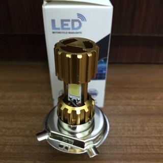 Đèn led H4 3 mặt HJG (xe máy)
