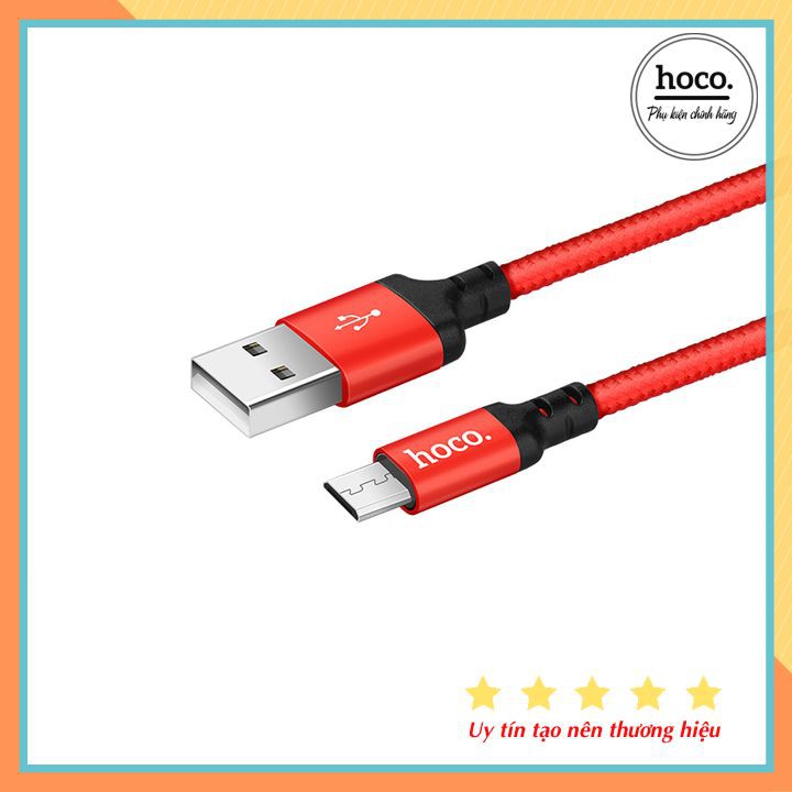 Cáp Sạc Nhanh Dây Dù Hoco X14 Micro Dành Cho Android - Chính Hãng - Bảo Hành 12 Tháng