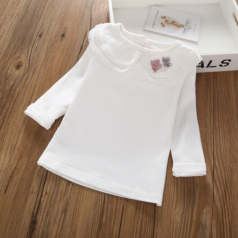 Áo Sơ Mi Cotton Dài Tay Xinh Xắn Dành Cho Bé Gái