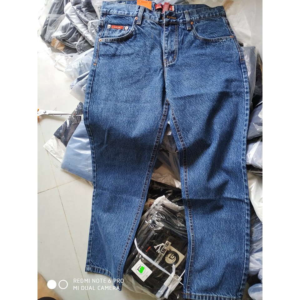 50-110kg Quần jean nam ống suông trung niên, quần jean BIGSIZE cao cấp