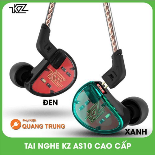 Tai Nghe Cao Cấp Kz As10 10 Driver,Có Mic,Bản Nâng Cấp Đáng Giá,Hifi