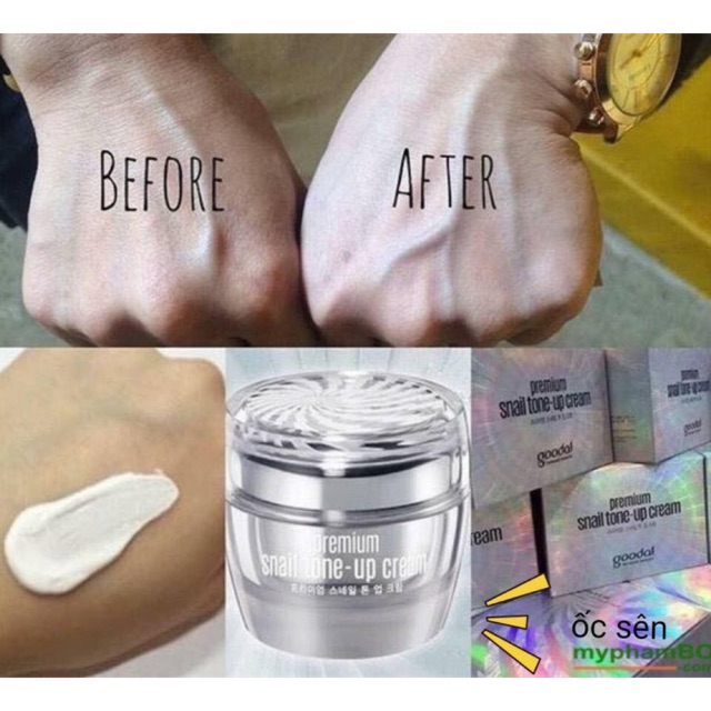 Kem Ốc Sên Hàn Quốc GOODAL PREMIUM SNAIL TONER UP CREAM