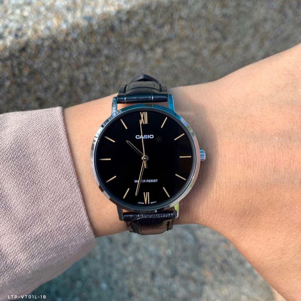 Đồng hồ nam dây da Casio MTP-VT01L-1B chính hãng