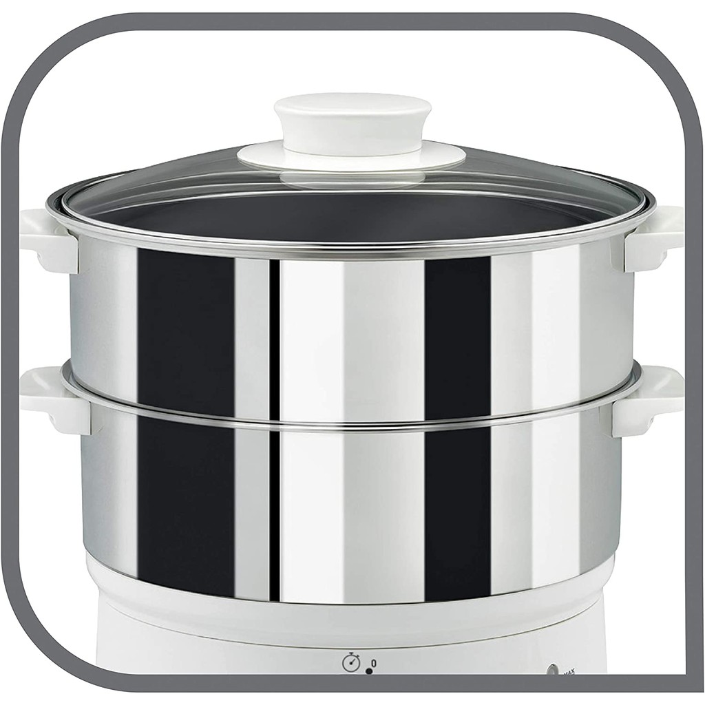 NỒI HẤP TỰ ĐỘNG INOX TEFAL VC1451, 2 NGĂN, 6 LÍT