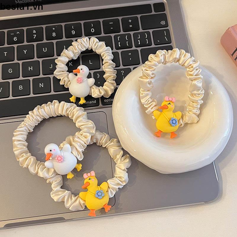 🌈Dây Cột Tóc Bb Hình Chú Vịt Vàng Dễ Thương Xinh Xắn Cho Bé Gái