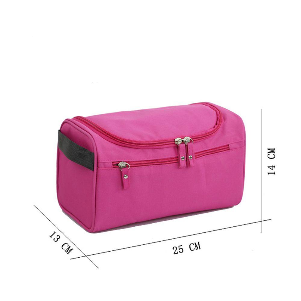 Túi Đựng Mỹ Phẩm BACK2LIFE Bằng Nylon Chống Thấm Nước Có Khóa Kéo Đơn Giản Thời Trang Cổ Điển