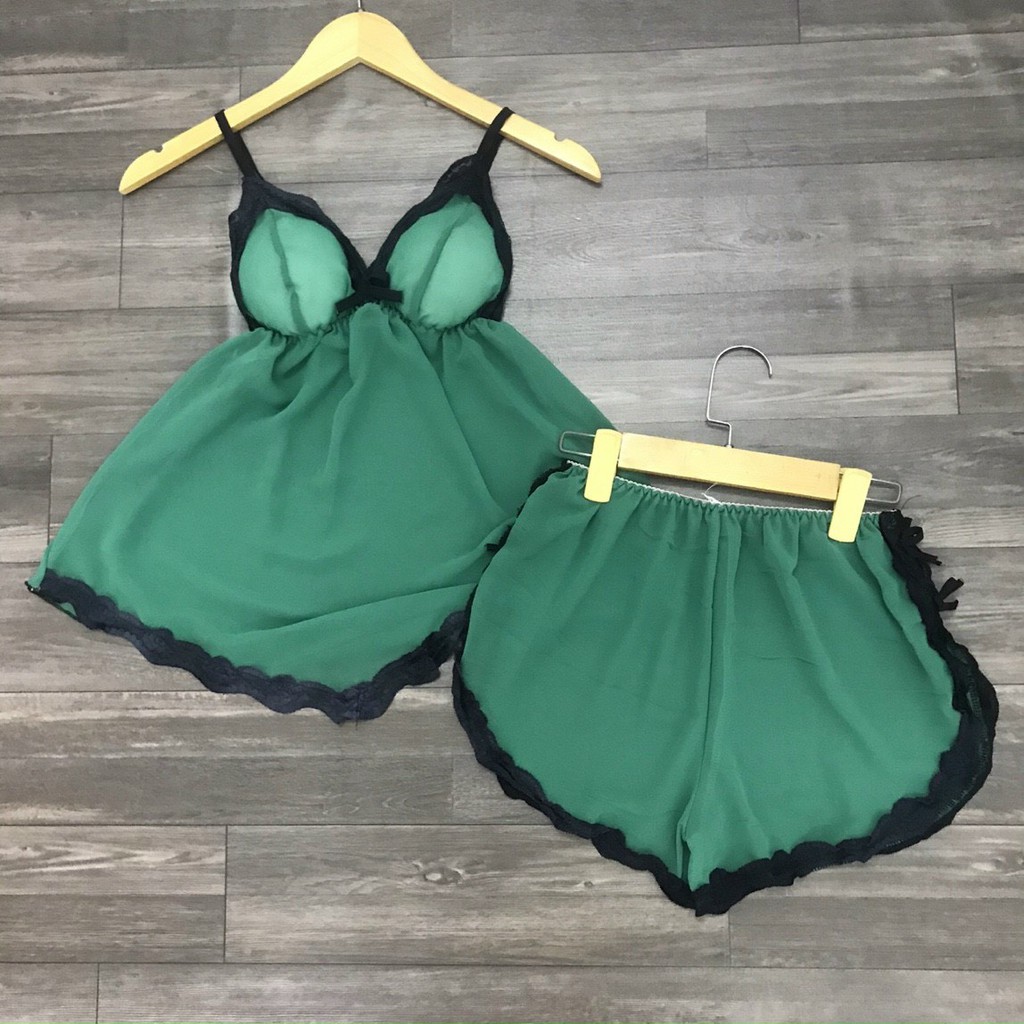 [Video và Ảnh thật] Đồ ngủ sexy, đồ bộ sexy mặc nhà có mút ngực đỏ đen hồng xanh nu / nude | BigBuy360 - bigbuy360.vn