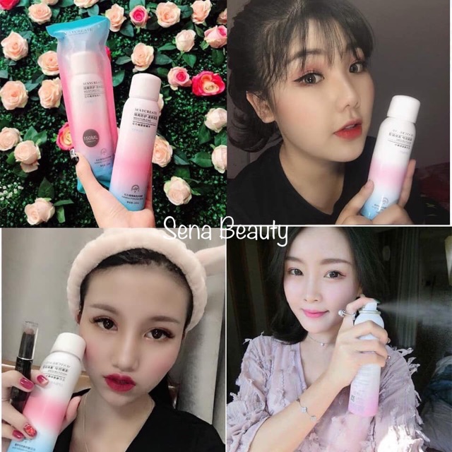 Xịt chống nắng trắng da Maycreate 150ml Sena Beauty