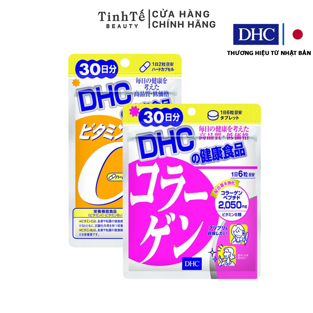 Combo Viên uống DHC Làm sáng và ngừa lão hóa 30 ngày (Collagen & VitC)