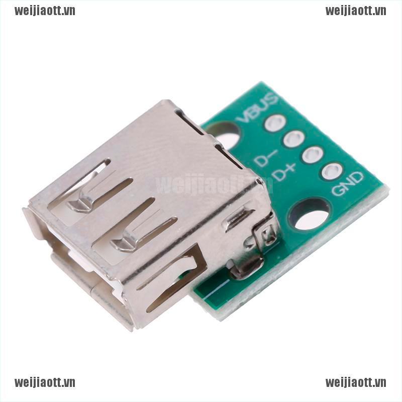 Bộ 5 Đầu Nối Usb Type A Female Sang Dip 2.54mm Pcb