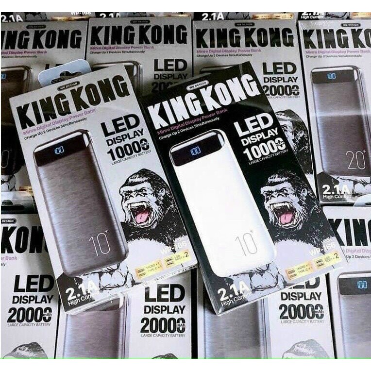 Pin sạc dự phòng chính hãng WP KINGKONG 166 10.000MAH