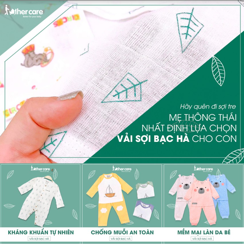 SIÊU ƯU ĐÃI - Set 10 bộ Quần áo Dài tay Trẻ em Fathercare cotton Trắng (đủ size)