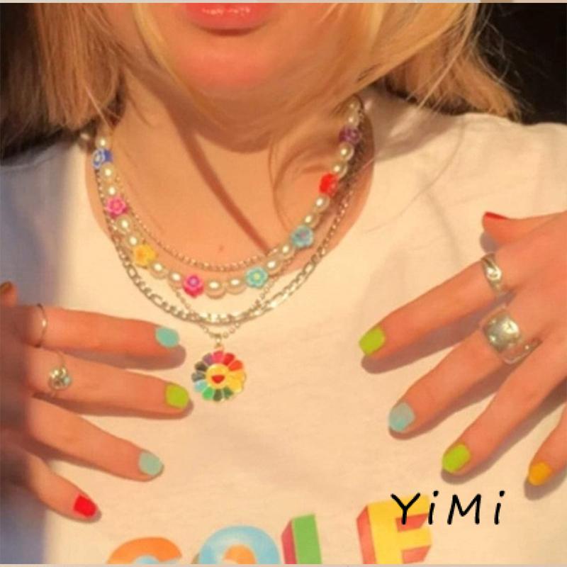 Vòng cổ Mặt Hình Vỏ Sò/Hoa Anh Đào/ Ngọc Trai Dễ Thương Cho Nữ