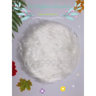 Thảm lông chụp hình nail