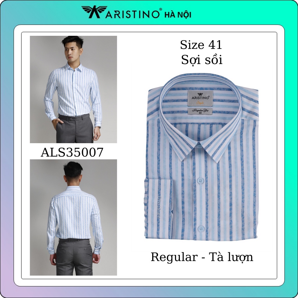 (MAIHSM25K) Áo sơ mi nam dài tay ARISTINO  sợi sồi  reguler  ALS35007(xả)