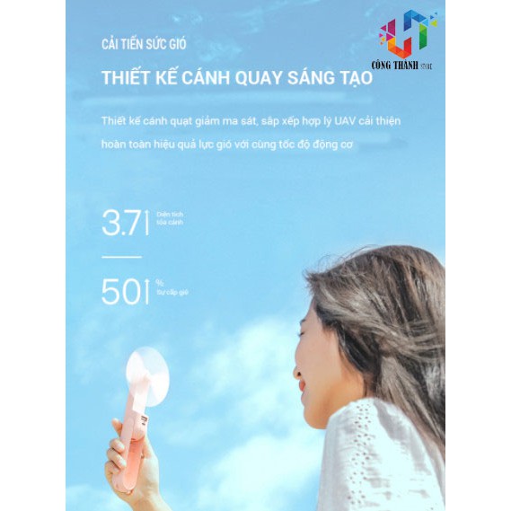 [Hàng Chính Hãng] Quạt mini cầm tay gió mạnh tích điện hình gấu Bear Jisulife F8 | BigBuy360 - bigbuy360.vn