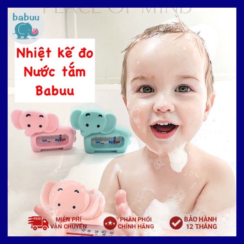Nhiệt kế đo nước tắm Babuu Nhật Bản hình chú voi cho bé