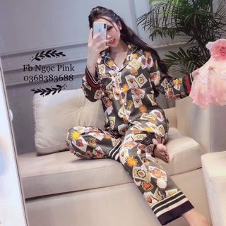 Bộ lụa cao cấp dài tay Nohk